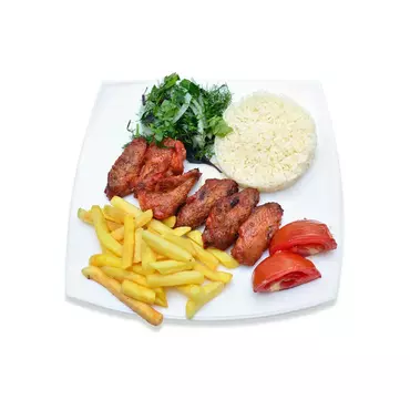 Куриные крылышки и фри Altyn açar 