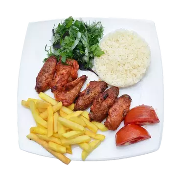Куриные крылышки и фри Altyn açar 