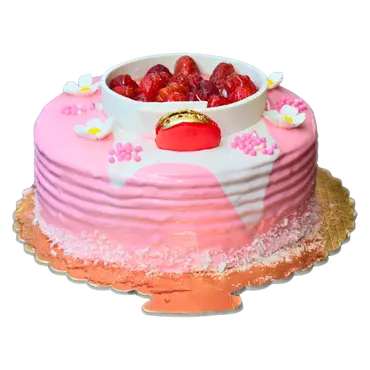"klubnika ýogurt" tort Altyn açar 