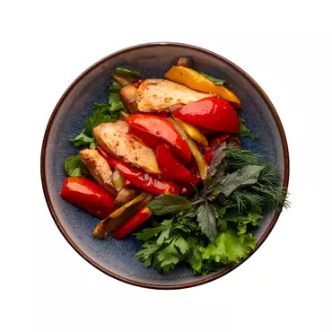 Тёплый куриный салат Altyn açar 