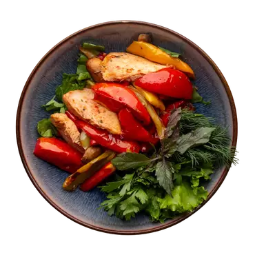 Тёплый куриный салат Altyn açar 