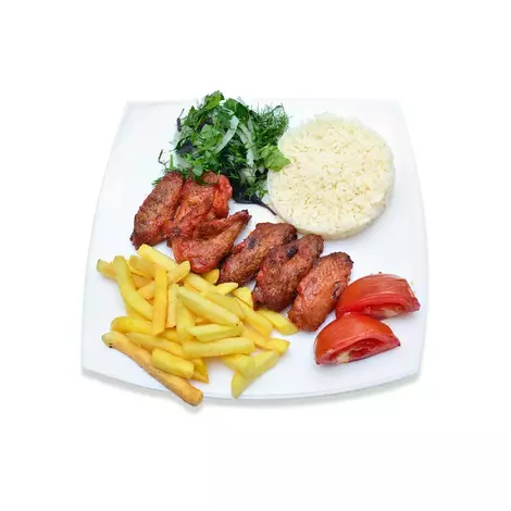 Куриные крылышки и фри Altyn açar 