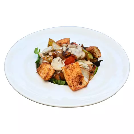 Теплый "чикен" салат Altyn açar 