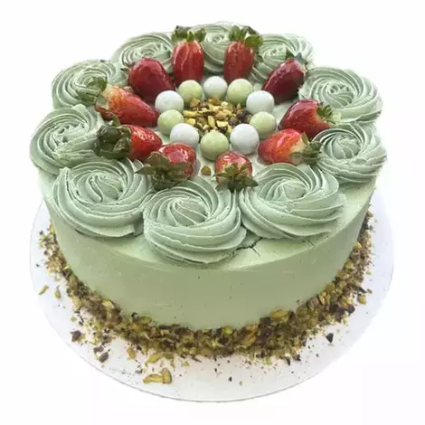 Торт "фисташка и клубника" премиум  